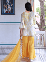 Turmeric yellow kurta sharara set with dupatta