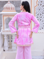 Roseberry Pink Shibori Kimono Co-Ord Set