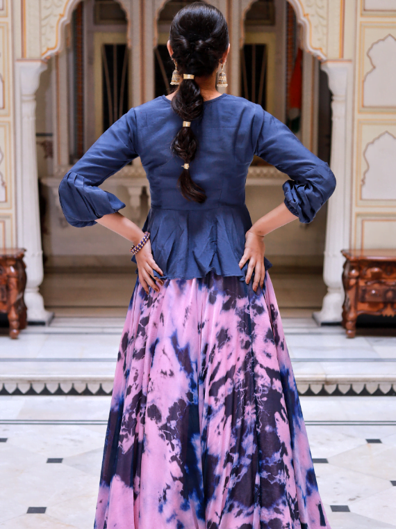 Cosmos Peplum Top with a Skirt