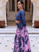Cosmos Peplum Top with a Skirt