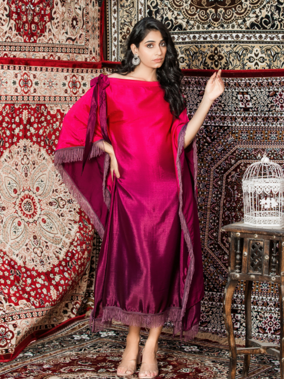 Dark Fuchsia Aumbre Dress