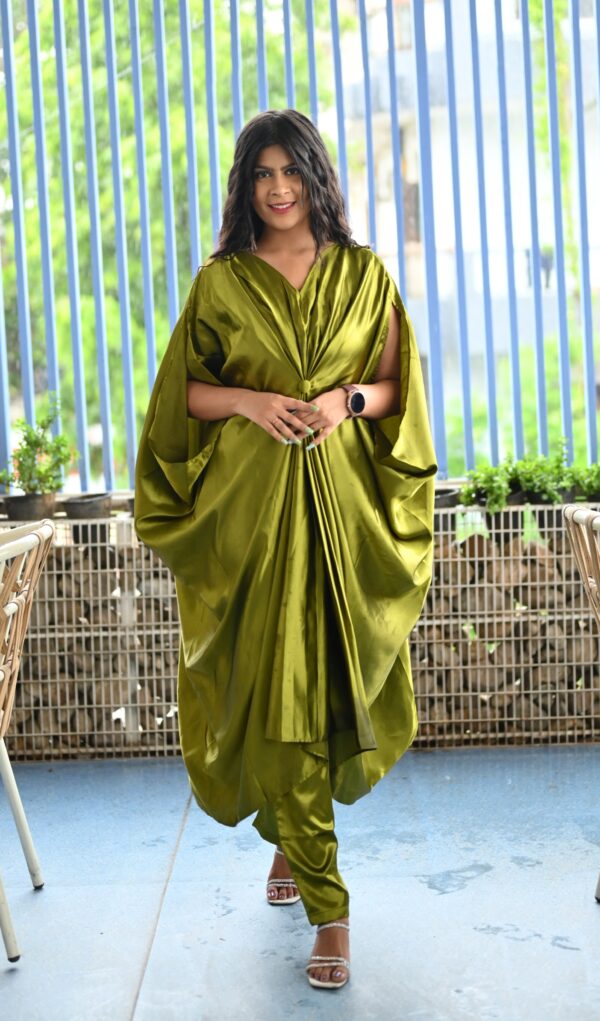 Olive green Kaftan set