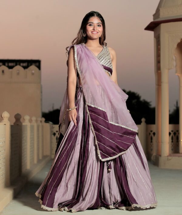 Fairy Tail Double Shade Lehenga Set