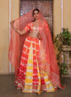 Dual Aumbre Embellished Lehenga Set