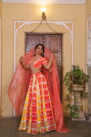 Dual Aumbre Embellished Lehenga Set