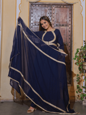 Blue Mastani Anarkali Suit